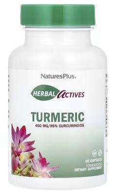 NaturesPlus Herbal Actives Turmeric 60 Capsules