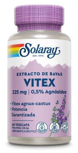 Solaray Vitex Chasteberry 60 Vegetable Capsules