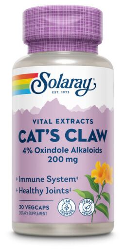 Solaray Cat's Claw 200 mg 30 Vegetable Capsules