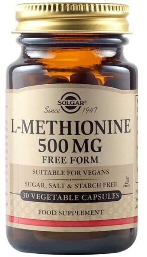 L-Methionine 500 mg 30 Vegetable Capsules