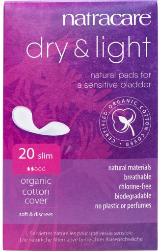 Natracare Dry and Light Incontinence Compresses 20 uds
