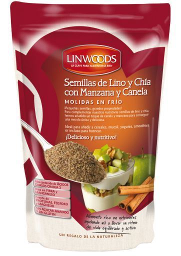 Linwoods Flax Seeds Eco with Chia, Apple and Ground Cinnamon, 200 Gr