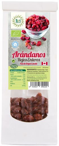Sol Natural Canadian Cranberries Sugar Bio 125 gr