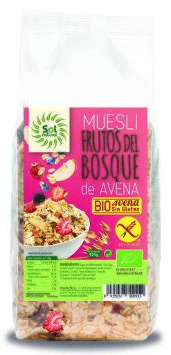 Sol Natural Oat Muesli F. Del Bosque S-Gluten Bio 425 gr