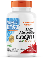 High Absorption Coq10 With Bioperine 100 mg 120 Veggie Capsules