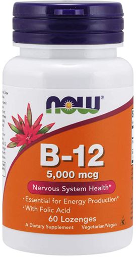 Vitamin B-12 With Folic Acid 5000 Mcg 60 Lozenges