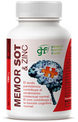 GHF Memor SOT & Zinc 60 Capsules of 750 mg