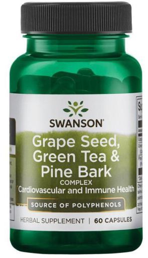 Green Tea Complex of Grape Seed and Pine Bark 60 Capsules.