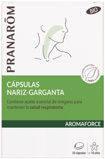 Pranarom Aromaforce Organic Nose Throat Capsules 30 Capsules