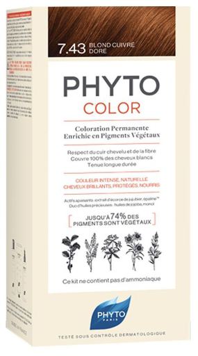 Phytocolor Permanent Coloration 7.43 Golden Copper Blonde