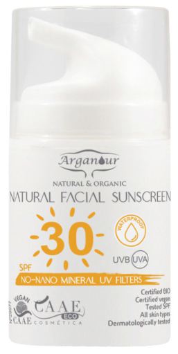 Natural &amp; Organic Facial Sunscreen Spf50 50 ml