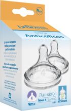 Options Preemie Flow Wide Mouth Silicone Teats 4 9M+ 2 units