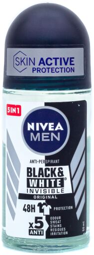 Nivea Deodorant Men Black & White Invisible Roll On 50 ml