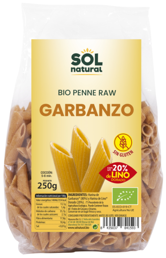 Sol Natural Gluten-free Bio Linen Chickpea Penne Pasta 250 gr