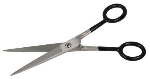 Metal Silver Handle Scissors 7"