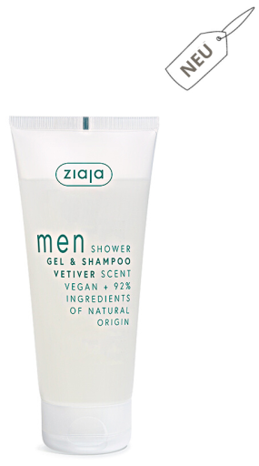 Ziaja Men Vetiver Shower Gel and Shampoo 200 ml