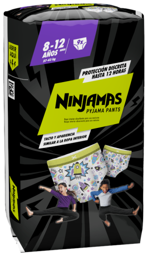 Dodot Ninjama Absorbent Underwear 8 to 12 Years 9 Units