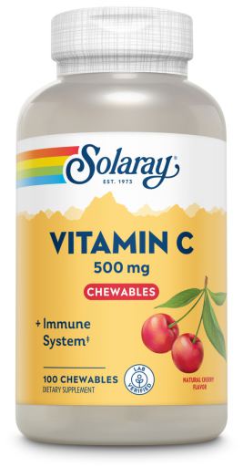 Solaray Vitamin C 500 mg Cherry 100 Chewable Tablets