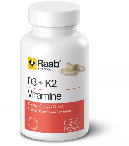 Raab Vitalfood Vitamin D3 + K2 60 Capsules
