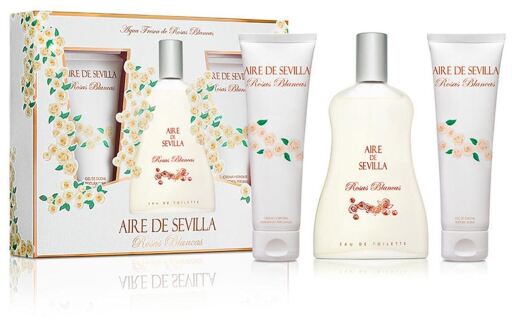 White Roses Case 3 Pieces