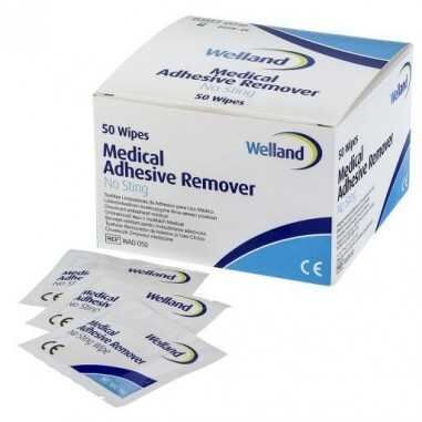 Adhe Remover Wipes 50 Units