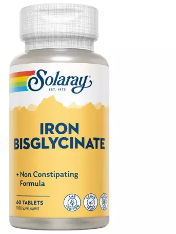 Solaray Iron Bisglycinate 60 Tablets
