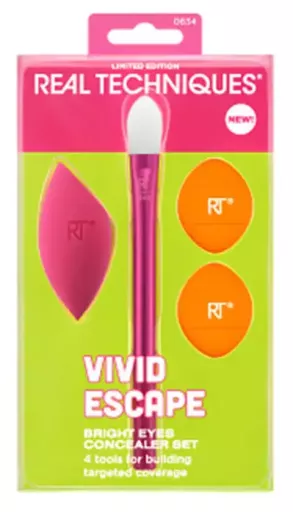 Real Techniques Vivid Escape Bright Eyes Concealer Case 4 Pieces