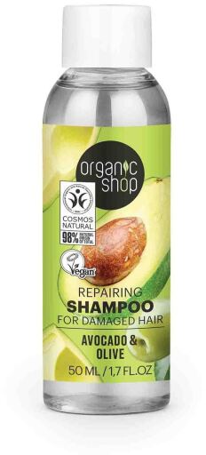 Organic Shop Repair Shampoo for Damaged Hair Avocado Olive 50ml