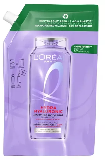Elvive Hydra Hyaluronic Shampoo 72H Hydration Refill 500ml