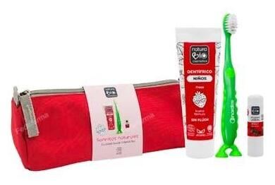 Red Children's Oral Hygiene Set, 4 Pieces